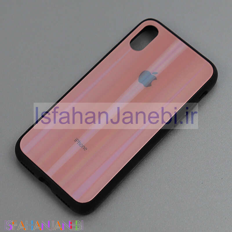 اصفهان جانبی-قاب لیزری پشت گلسی iPhone X/XS کد4 سری B
