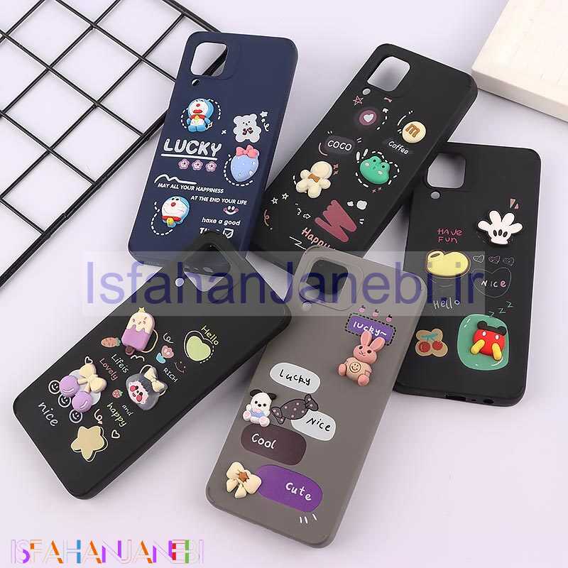 اصفهان جانبی-قاب ژله ای سامسونگ Galaxy A12 / M12 عروسک برجسته رنگی