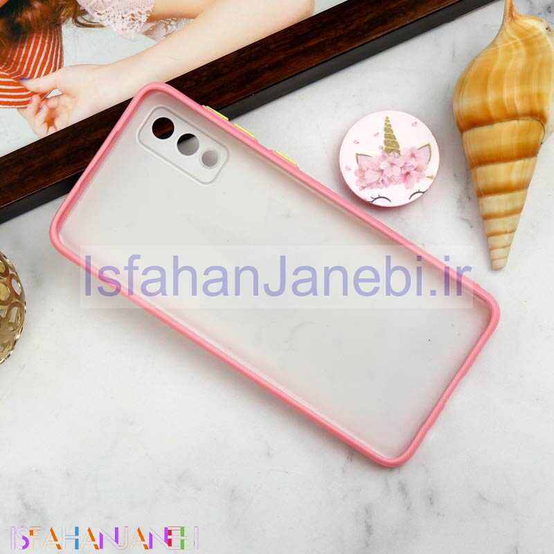 اصفهان جانبی-قاب PC محافظ لنز دار طرح یونیکورن + پاپ سوکت Samsung Galaxy A02 / M02