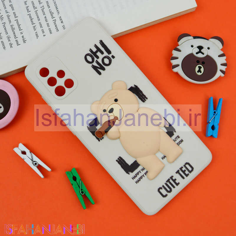 اصفهان جانبی-قاب سیلیکونی خرس TED محافظ لنزدار Samsung Galaxy A71