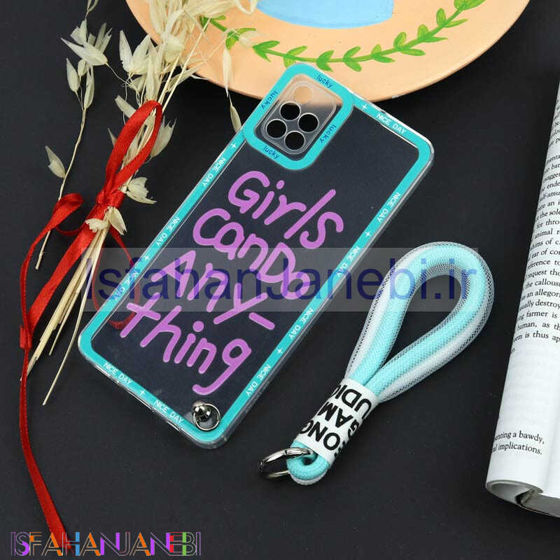 اصفهان جانبی-قاب طرحدار Girls Can Do محافظ لنزدار + بند آویز لنیارد Samsung Galaxy A51