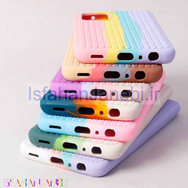 اصفهان جانبی-قاب سیلیکونی رنگین کمانی طرح بافت Samsung Galaxy A52 / A52s