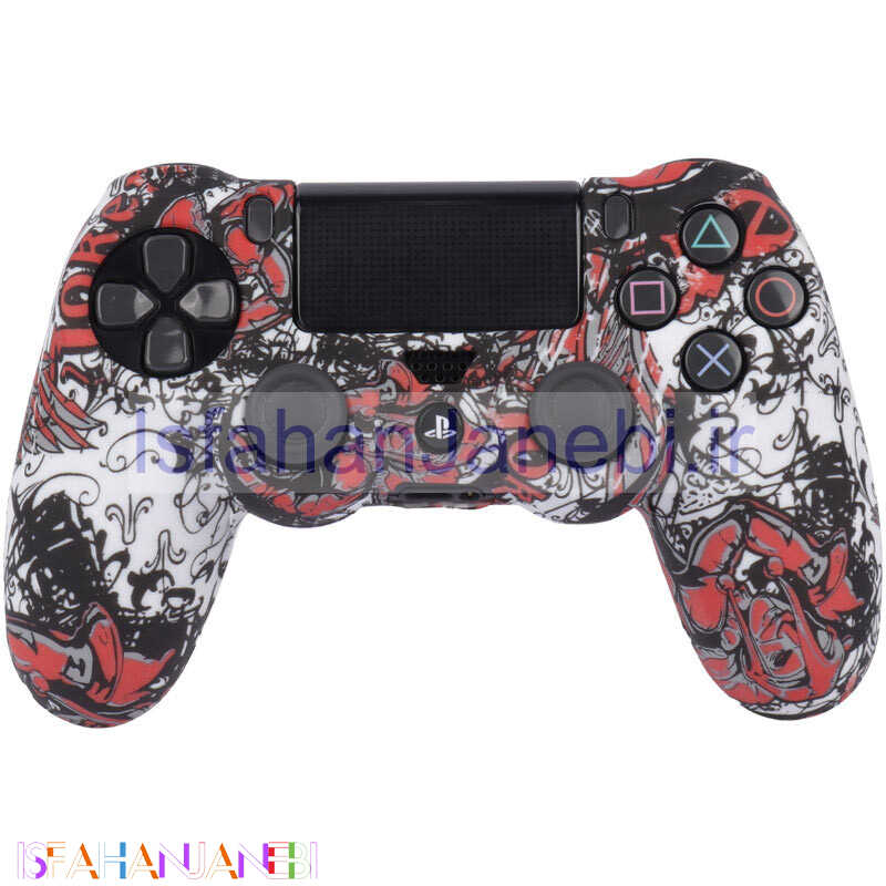 اصفهان جانبی-روکش دسته بازی PS4 طرح فانتزی شلوغ زمینه سفید