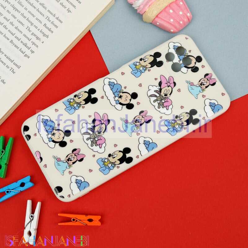 اصفهان جانبی-قاب سیلیکونی سفید محافظ لنزدار طرح میکی موس 3 سامسونگ A22 5G