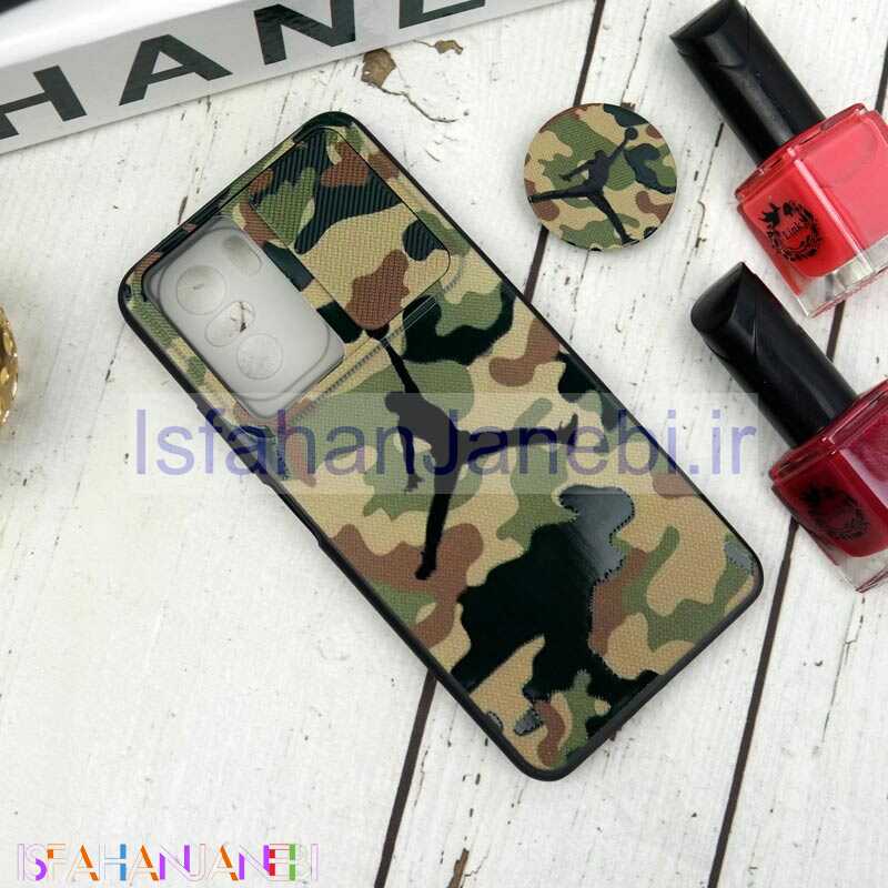 اصفهان جانبی-قاب طرحدار محافظ لنزدار کشویی + پاپ سوکت طرح ارتشی شیائومی Poco F3 سری B