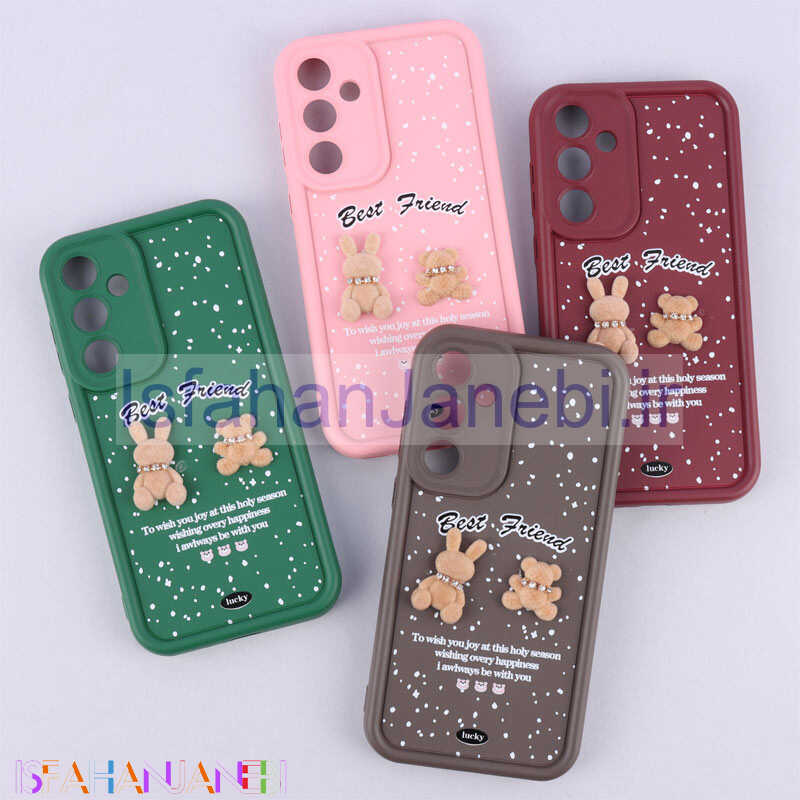 اصفهان جانبی-قاب سولید کیس عروسکی پشمالو محافظ لنزدار Samsung Galaxy A35