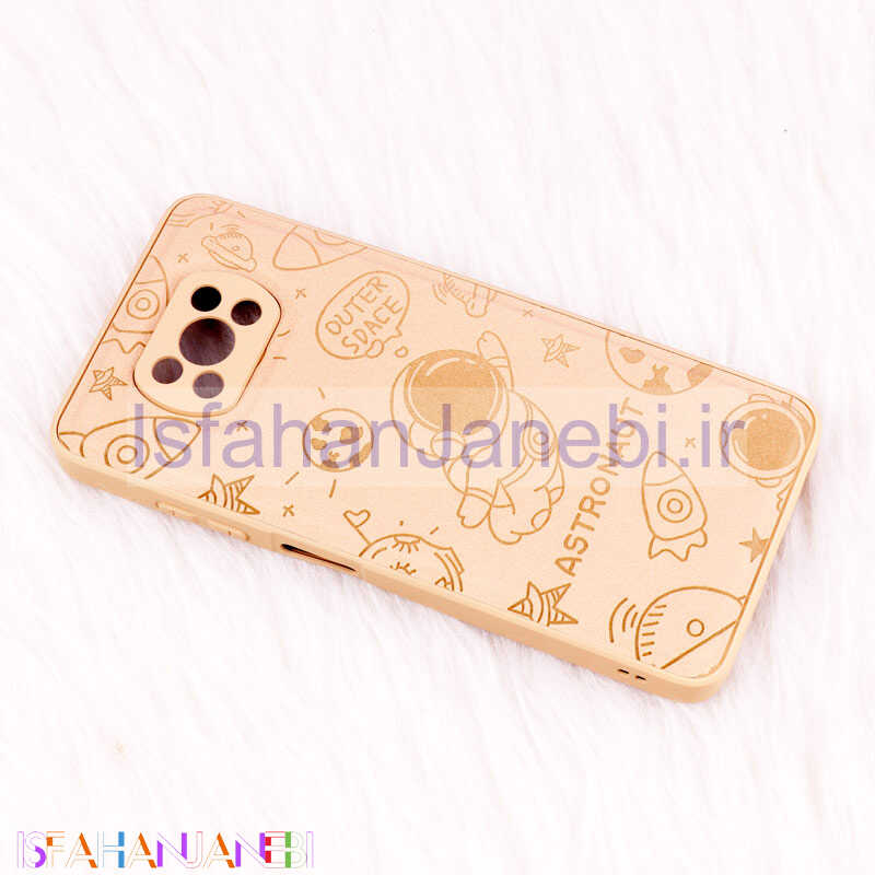 اصفهان جانبی-قاب ضد ضربه چرمی Astronaut محافظ لنزدار Xiaomi Poco X3