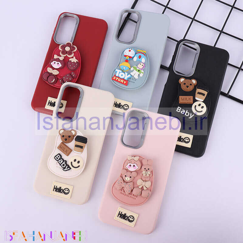 اصفهان جانبی-قاب چرمی ژله ای Leather سامسونگ Galaxy A16 4G / A16 5G پاپ سوکت دار