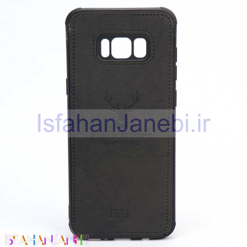 اصفهان جانبی-قاب چرمی طرح گوزن Samsung S8 Plus مشکی