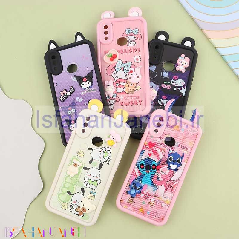 اصفهان جانبی-قاب کبریتی سولید سامسونگ Galaxy A10s عروسکی گوش دار محافظ لنزدار