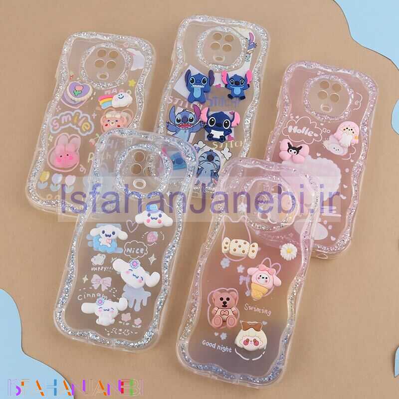 اصفهان جانبی-قاب شاینی شیائومی Redmi Note 9s / Note 9 Pro / Note 10 Lite عروسکی محافظ لنزدار