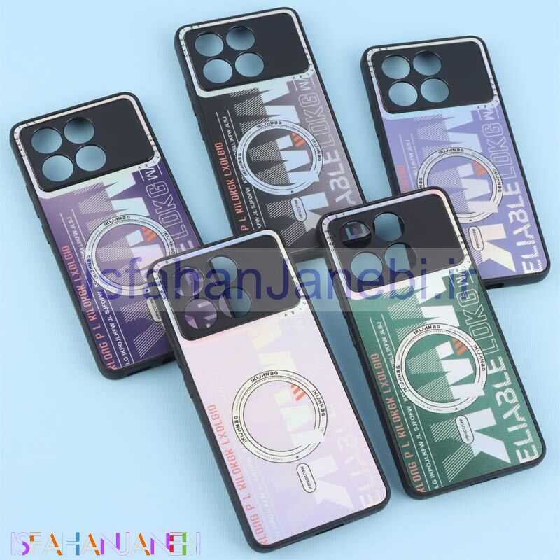 اصفهان جانبی-قاب PC مگ سیف طرح دار MWK محافظ لنزدار Xiaomi Poco X6 Pro