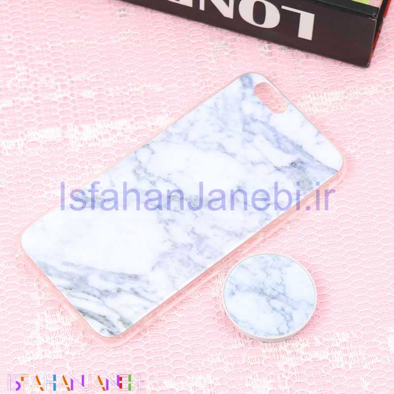 اصفهان جانبی-قاب سوپر IMD دور شفاف پاپ سوکت دار iPhone 6/6s سنگی