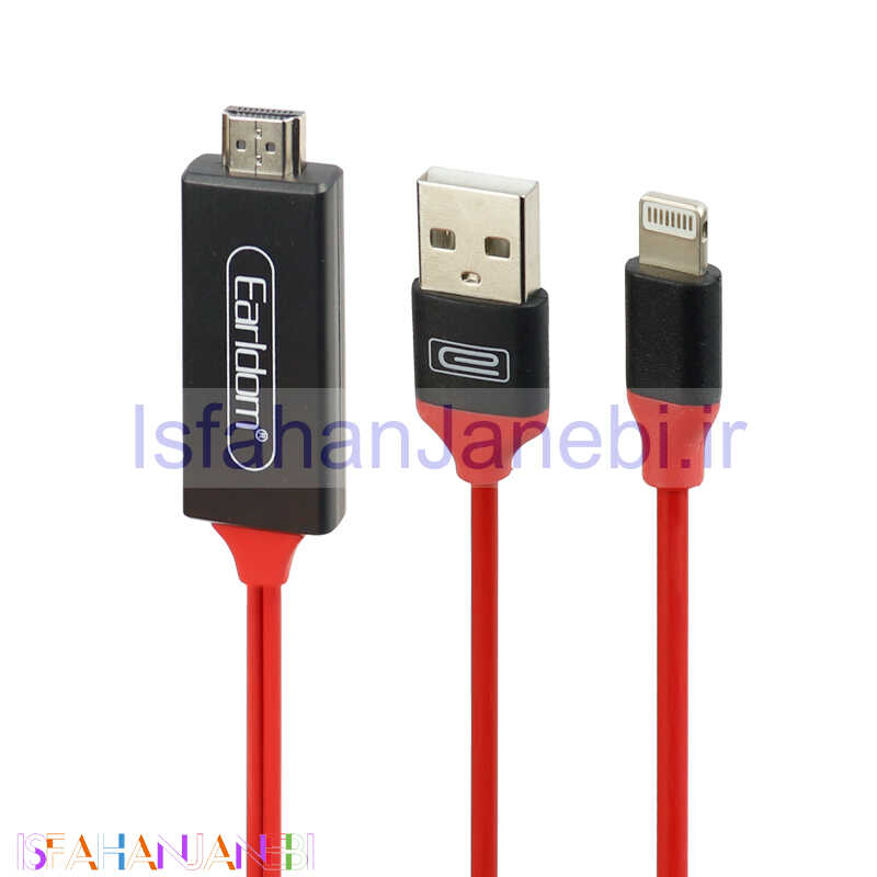 اصفهان جانبی-کابل تبدیل Earldom ET-W5 Lightning to HDMI 2m