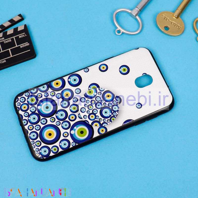 اصفهان جانبی-قاب فانتزی برجسته + پاپ سوکت طرح چشم و نظر سامسونگ J7 Pro سری D