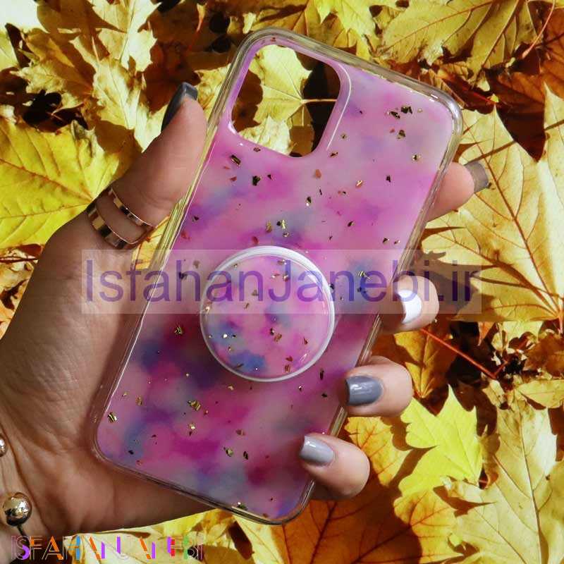اصفهان جانبی-قاب رنگین کمانی پاپ سوکت دار خرچنگی کد4 آیفون iPhone 11 Pro