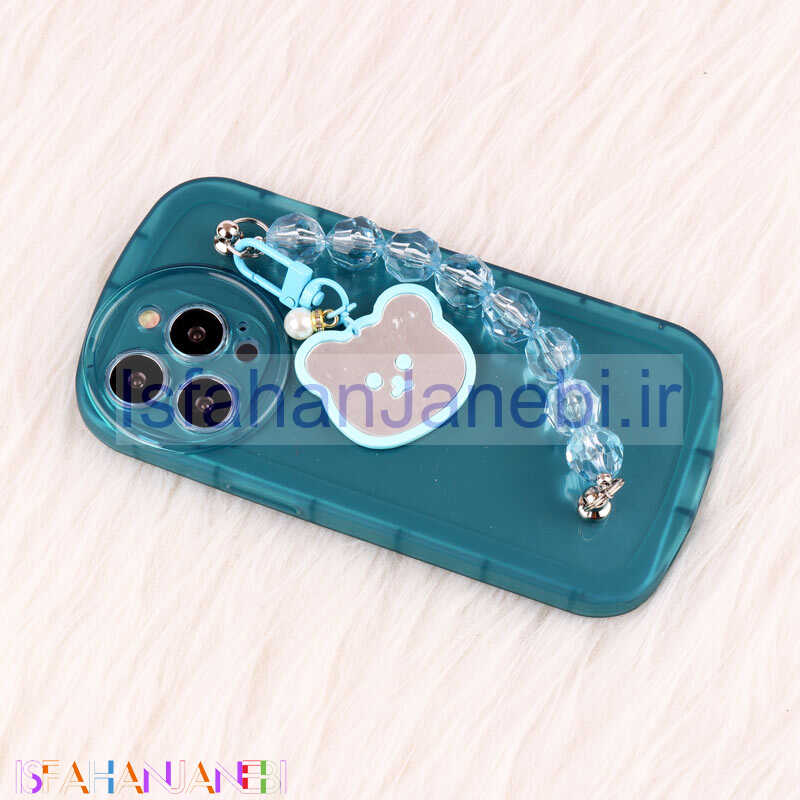 اصفهان جانبی-قاب فانتزی محافظ لنزدار + بند آویز سنگی iPhone 13 Pro
