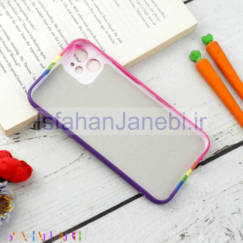 اصفهان جانبی-قاب محافظ لنزدار سیلیکونی رنگین کمانی Highcopy آیفون iPhone 11