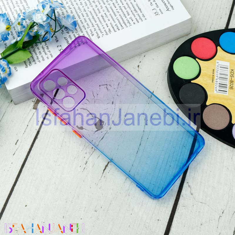 اصفهان جانبی-قاب آبرنگی دور رنگی محافظ لنزدار Samsung Galaxy A72