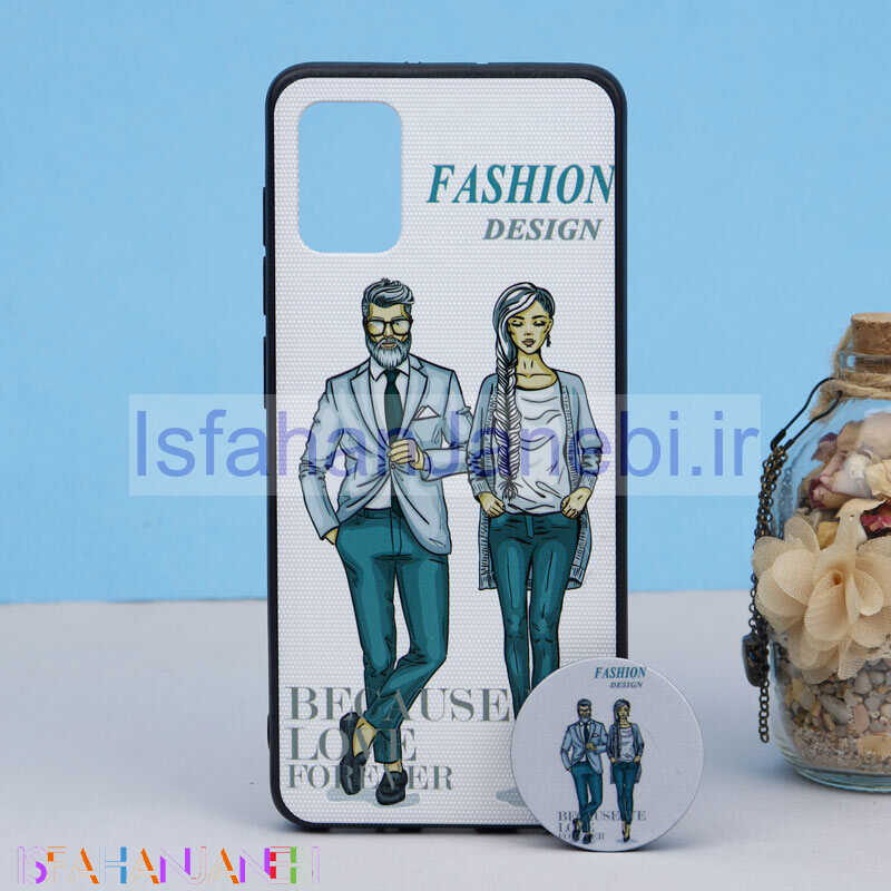 اصفهان جانبی-قاب طرحدار + پاپ سوکت Samsung A31 کد6 سری B