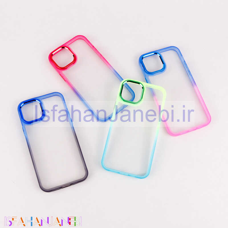 اصفهان جانبی-قاب PC شفاف متال ایرون دو رنگ iPhone 12
