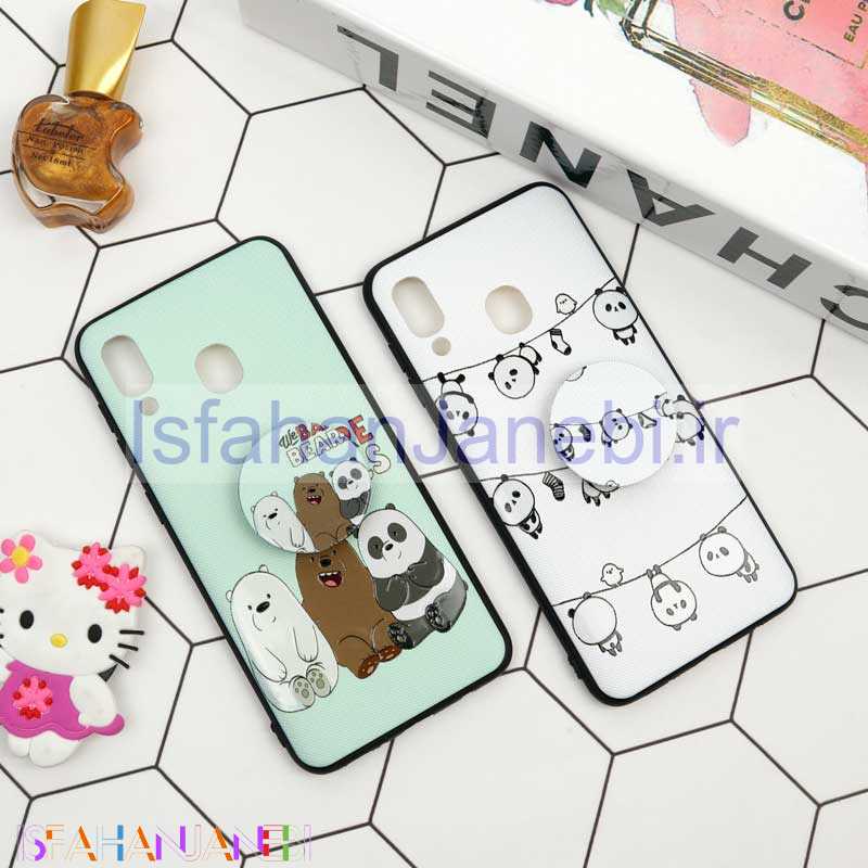 اصفهان جانبی-قاب فانتزی برجسته + پاپ سوکت طرح پاندا سامسونگ A20/A30 سری D