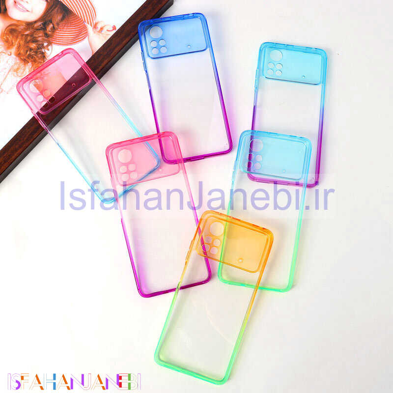 اصفهان جانبی-قاب ضد ضربه دور رنگی محافظ لنزدار Xiaomi Poco X4 Pro 5G