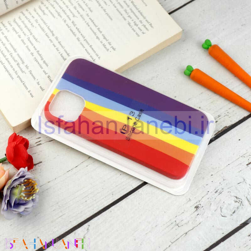 اصفهان جانبی-قاب سیلیکونی رنگین کمانی Highcopy آیفون iPhone 13