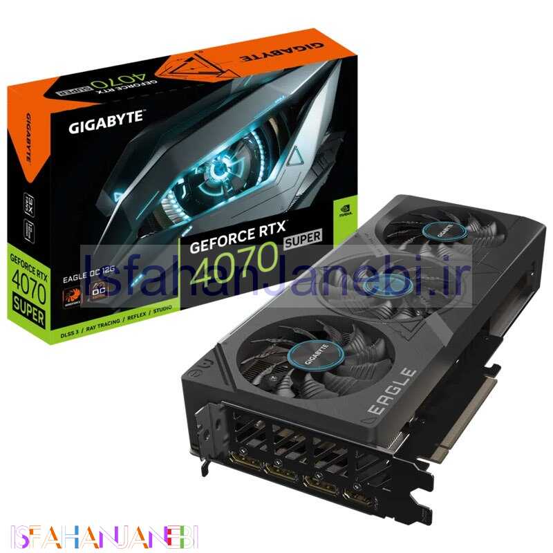 اصفهان جانبی-کارت گرافیک Gigabyte GeForce RTX 4070 SUPER EAGLE OC 12GB GDDR6X 192Bit