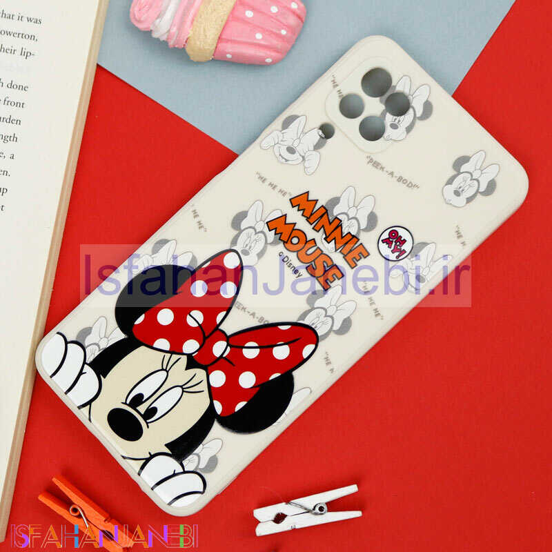 اصفهان جانبی-قاب سیلیکونی سفید محافظ لنزدار طرح میکی موس 1 سامسونگ A12