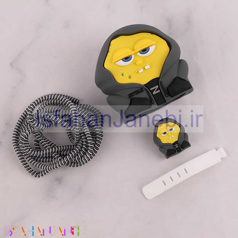 اصفهان جانبی-ست محافظ کابل و کلگی شارژر شیائومی 33 وات طرح باب اسفنجی