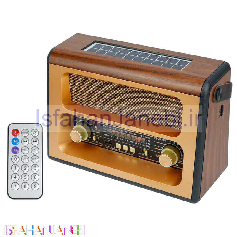 اصفهان جانبی-رادیو اسپیکر بلوتوثی رم و فلش خور خورشیدی Golon RX-BT88SQ + ریموت کنترل