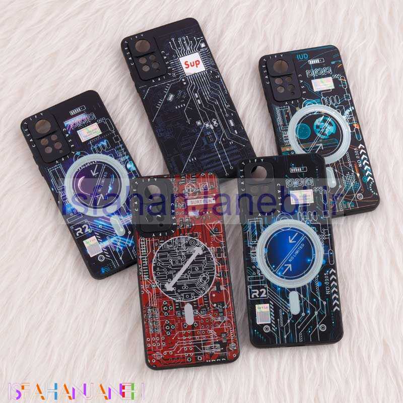 اصفهان جانبی-قاب PC طرحدار MagSafe محافظ لنزدار Xiaomi Redmi Note 12 Pro 4G