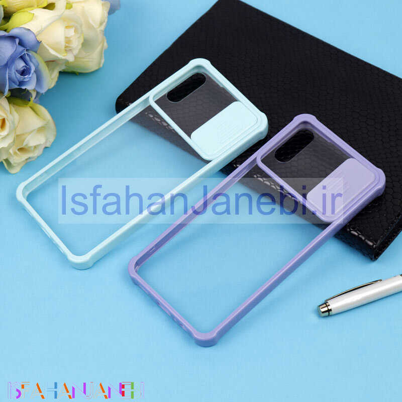 اصفهان جانبی-قاب PC شفاف ضربه گیر محافظ لنزدار کشویی Samsung A02 / M02