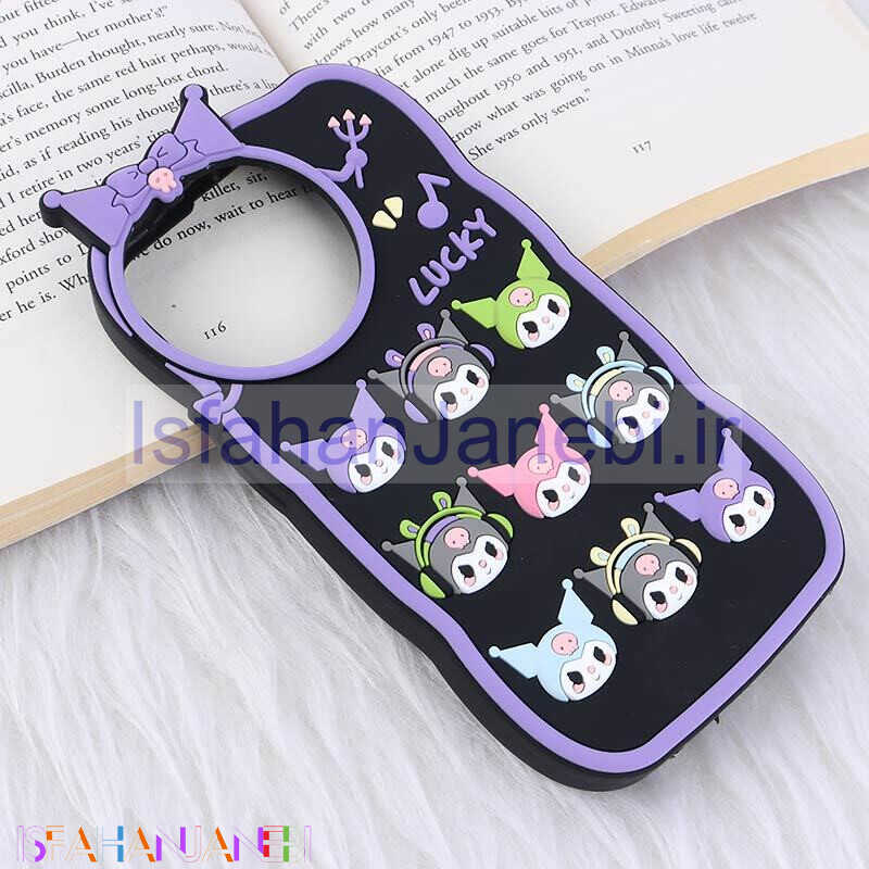 اصفهان جانبی-قاب سیلیکونی موج دار آیفون iPhone 14 Pro کرومی هدفون دار