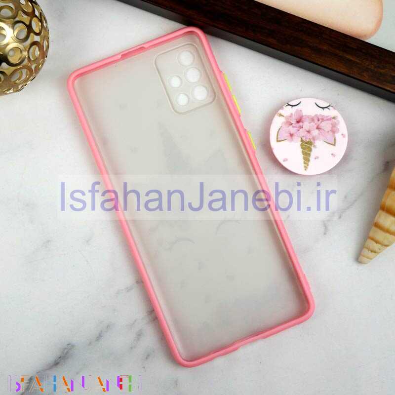 اصفهان جانبی-قاب PC محافظ لنز دار طرح یونیکورن + پاپ سوکت Samsung Galaxy A51