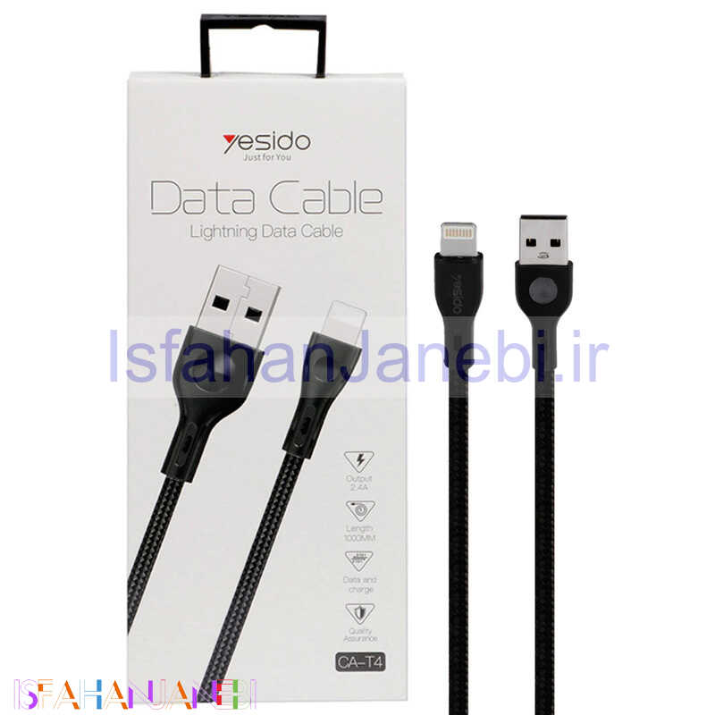 اصفهان جانبی-کابل آیفونی Yesido CA-T4 2.4A 1m