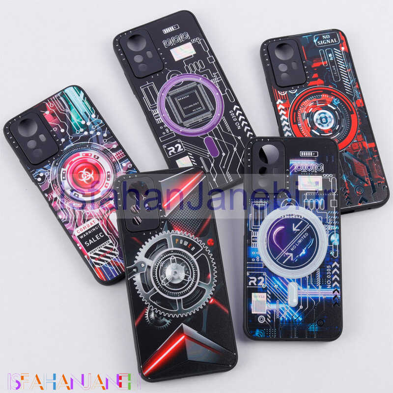 اصفهان جانبی-قاب PC طرحدار MagSafe محافظ لنزدار Xiaomi Redmi Note 12S