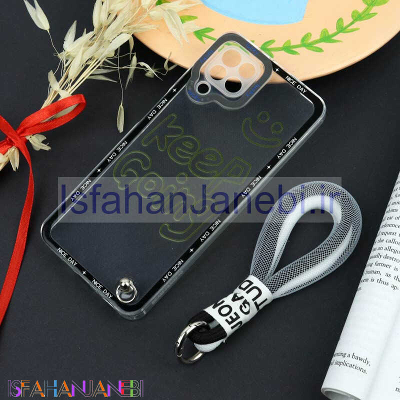 اصفهان جانبی-قاب طرحدار Keep Going محافظ لنزدار + بند آویز لنیارد Samsung Galaxy A22 4G