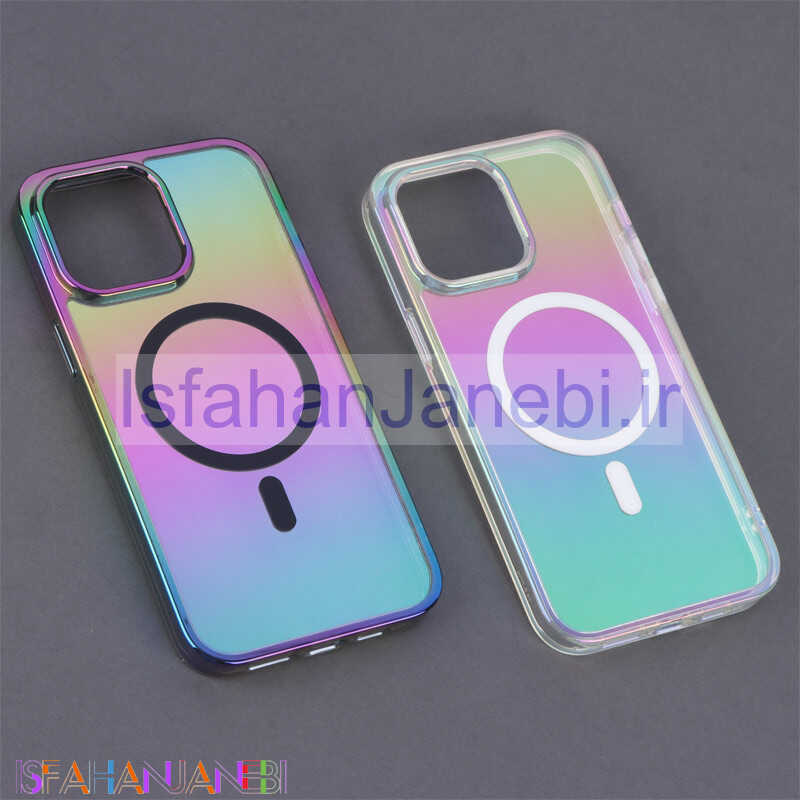 اصفهان جانبی-قاب شفاف هولوگرامی اورجینال PC Creative Case مگ سیف iPhone 14 Pro Max