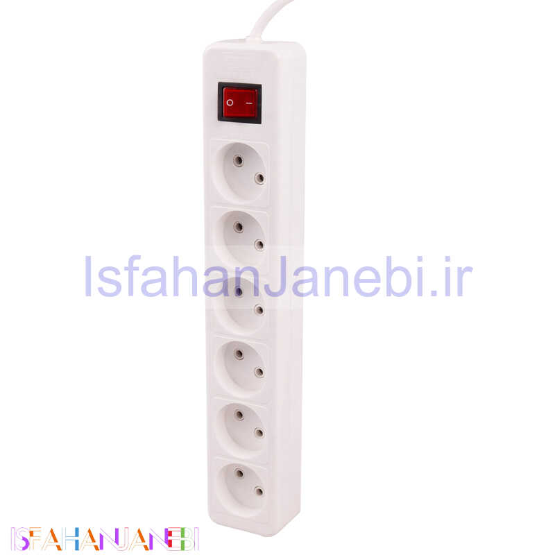 اصفهان جانبی-چند راهی 6 خانه برق هانی الکتریک HI-601 با کابل 2 متری