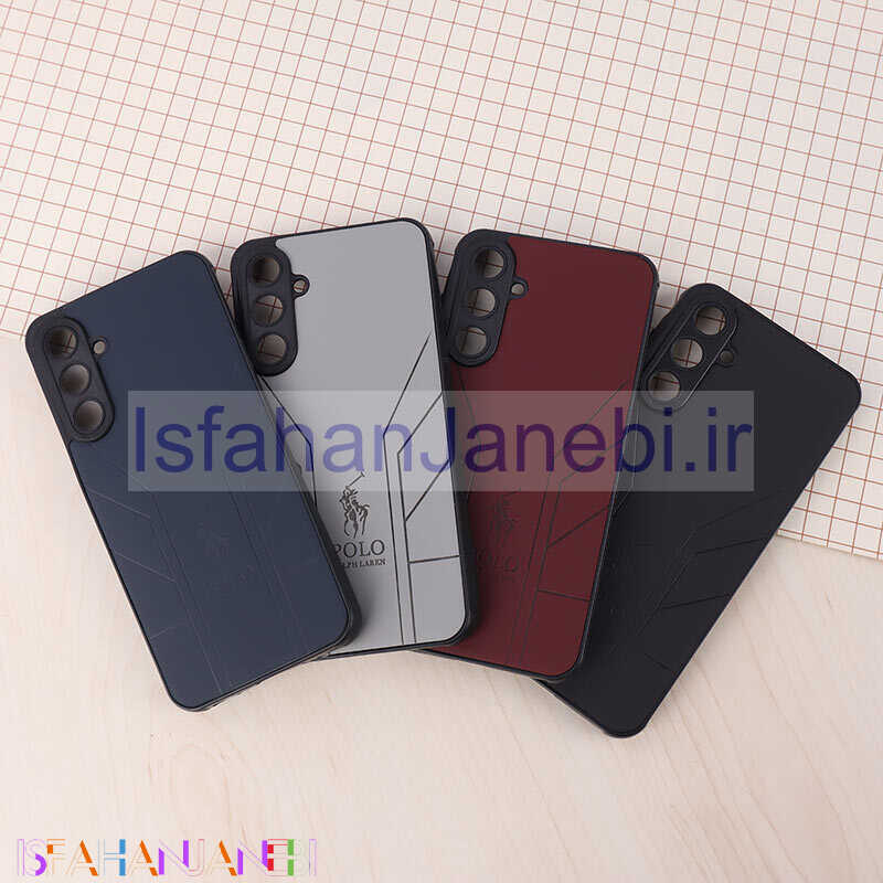 اصفهان جانبی-قاب چرمی Polo Ralph Laren سامسونگ Galaxy A16 4G / A16 5G طرح دار محافظ لنزدار