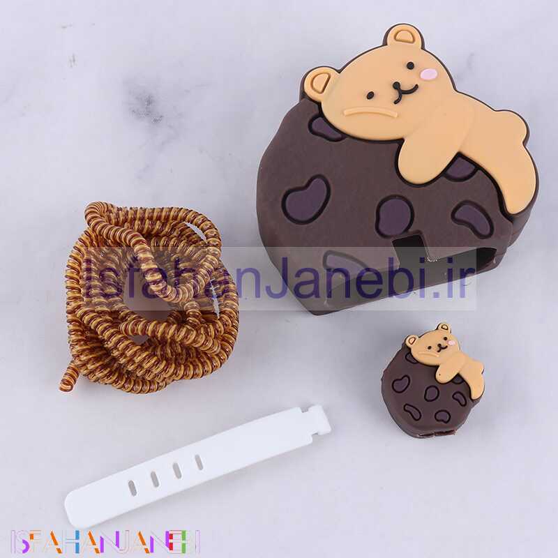 اصفهان جانبی-ست محافظ کابل و کلگی شارژر سامسونگ طرح کوکی و خرس