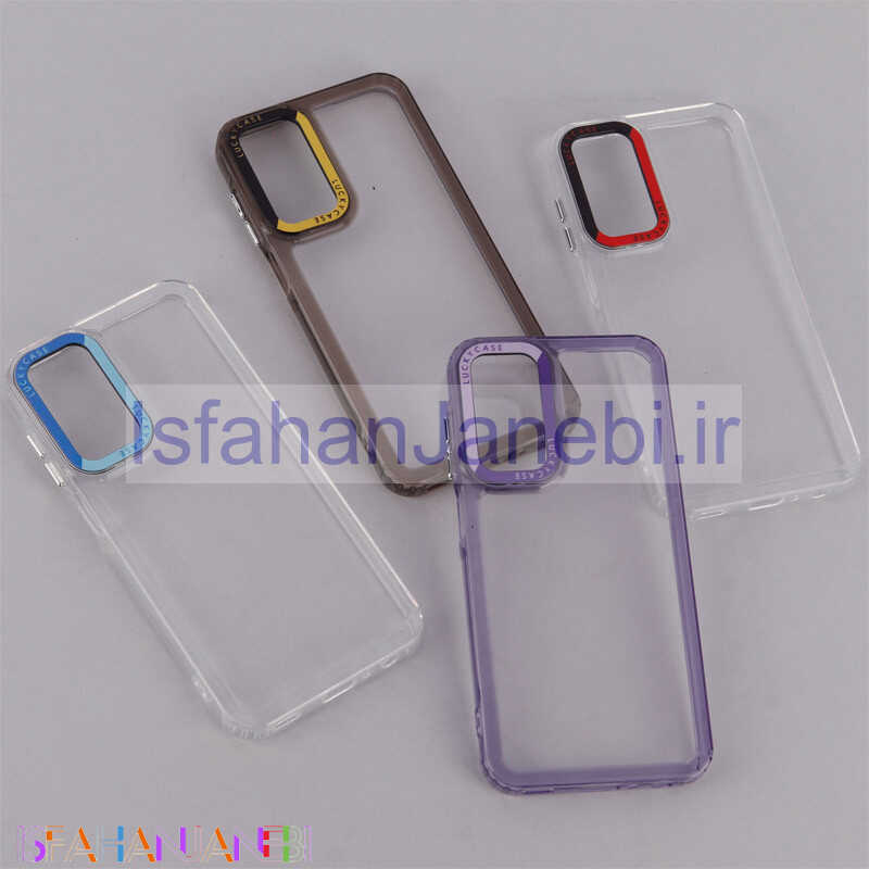 اصفهان جانبی-قاب PC پشت شفاف Lucky Case دور رنگی Samsung Galaxy A25