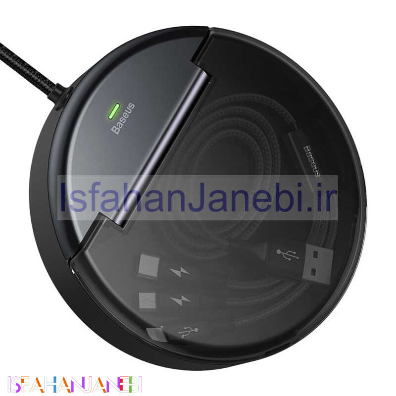 اصفهان جانبی-هاب شارژ 3 پورت Baseus CAHUB-FX01 + کابل 3 سر