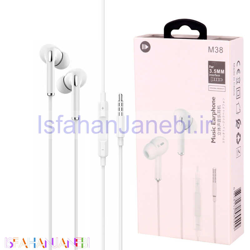 اصفهان جانبی-هندزفری Stereo Music Earphone M38