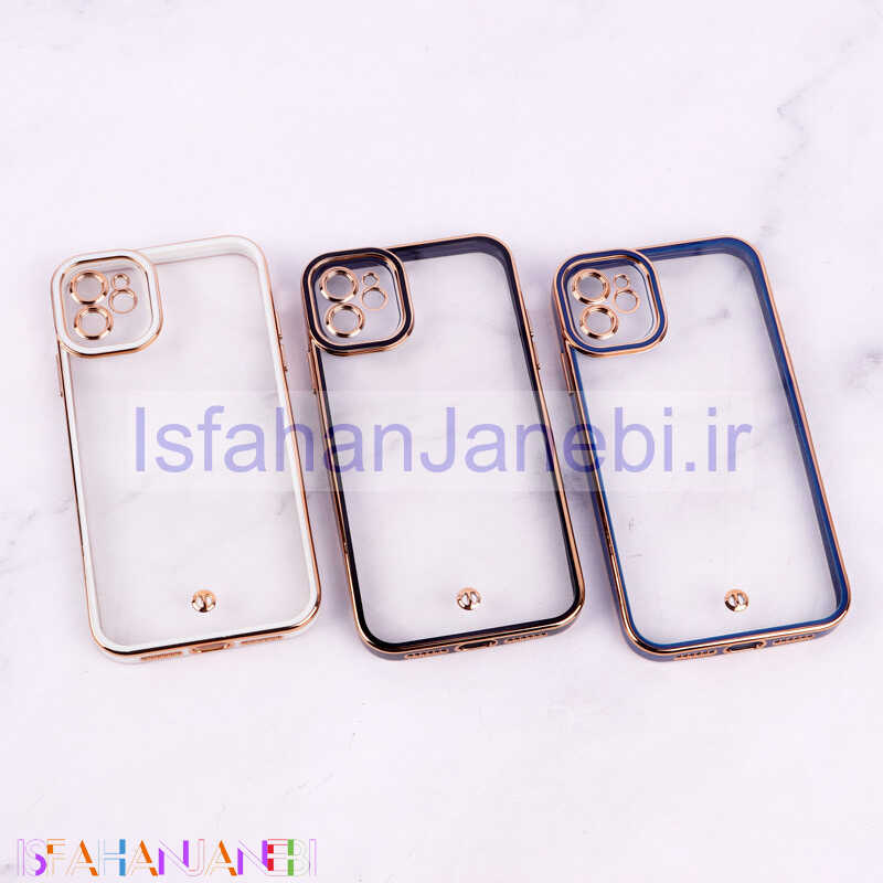 اصفهان جانبی-قاب Space آیفون iPhone 11 دور رنگی محافظ لنزدار