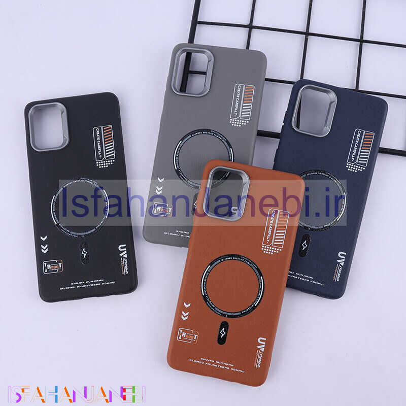 اصفهان جانبی-قاب چرمی ژله ای Leather سامسونگ Galaxy A71 طرح مگ سیف