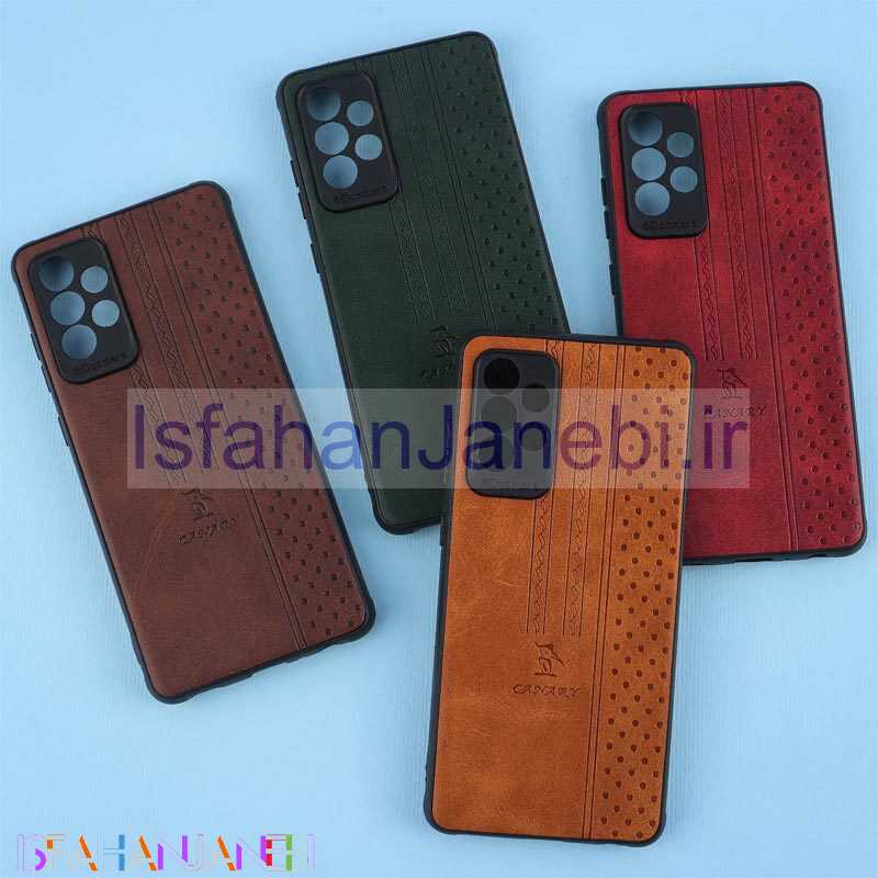 اصفهان جانبی-قاب چرمی Canary سامسونگ Galaxy A72 محافظ لنزدار
