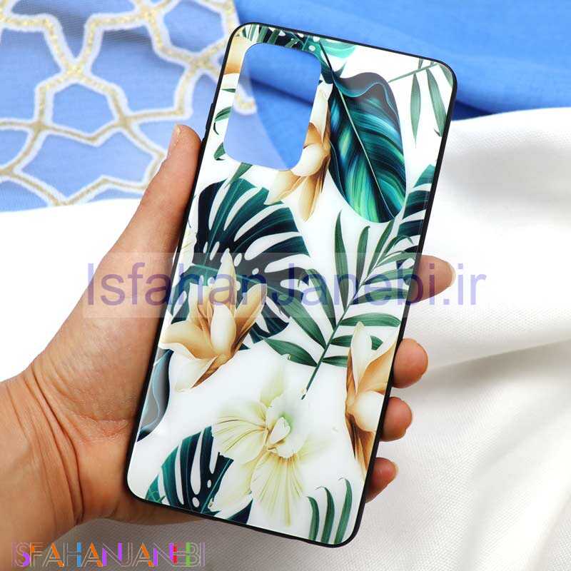 اصفهان جانبی-قاب پشت گلسی طرح برگ Samsung A72
